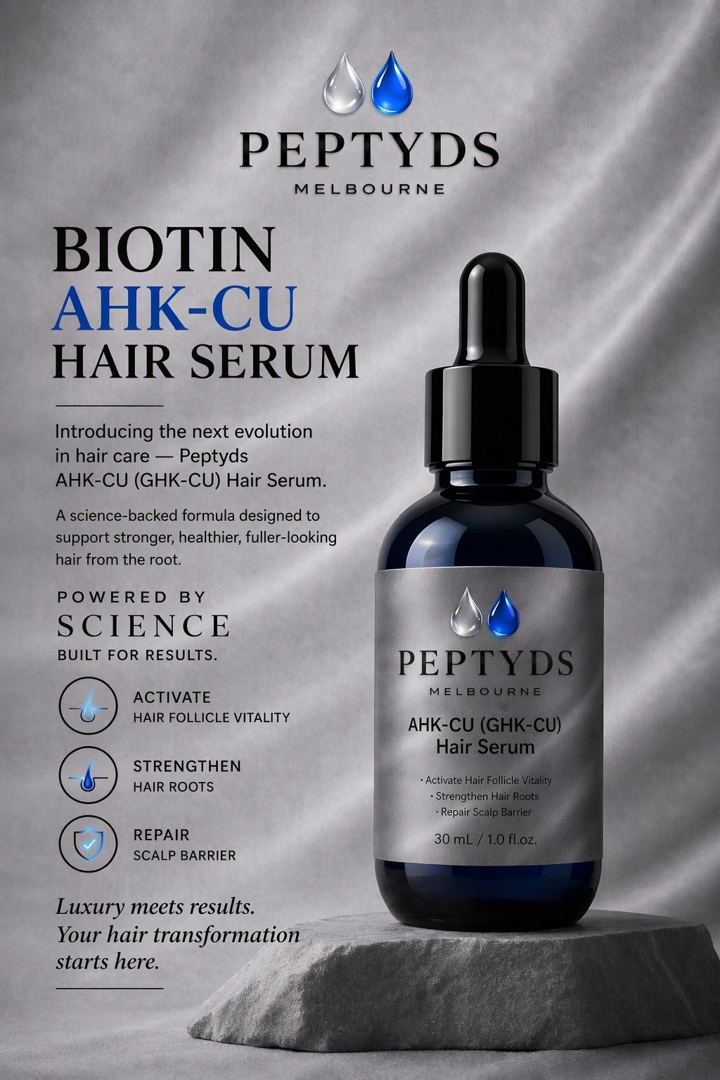 AHK-CU + GHK-CU Hair Growth Serum